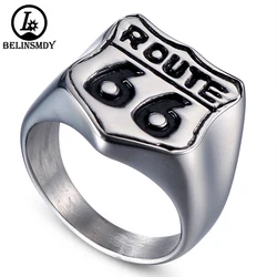 Мужские Кожаные Мотоциклетные Перчатки без клуб дорога 66 тема Байкер Harley направляющее кольцо из нержавеющей стали или американским размерам 7-13 лет