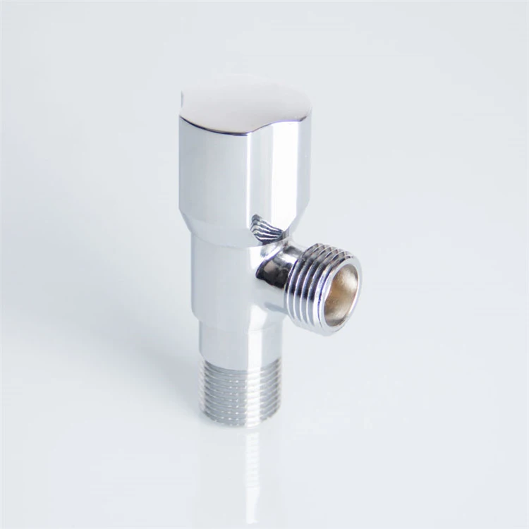 1/2 Inch Chrome Finish Angle Valve Two Way Plastic Handle Water Angle Valve