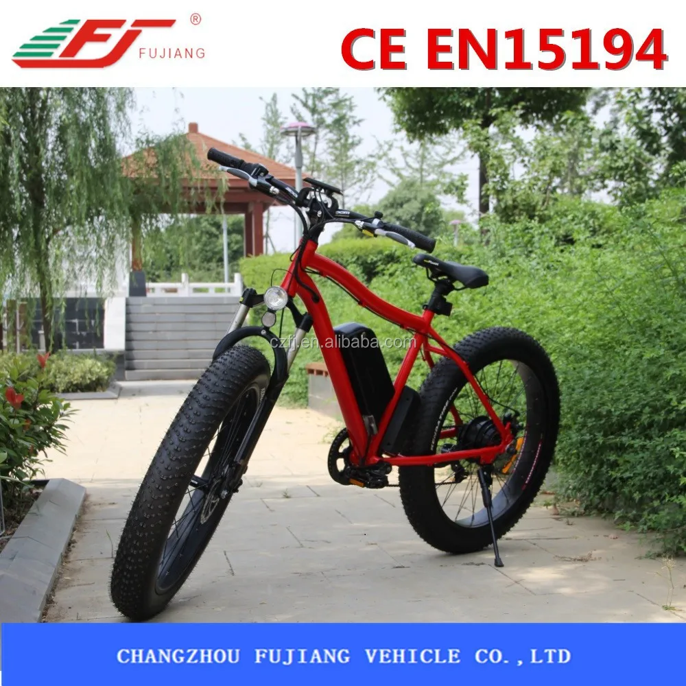 LED 500W 48V Powerful Fat Boy Tire Professional Electric Bmx Bike With Outer 7 Speed