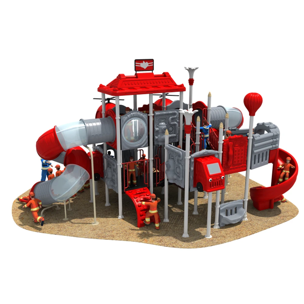 theme park plastic different shape kids outdoor playground equipment
