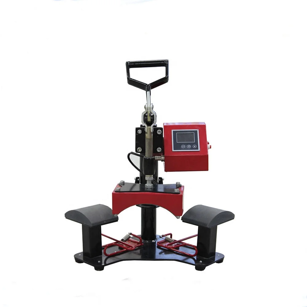 Manual Double Working Tables Cap Transfer Sublimation Printing Heat Press Machine