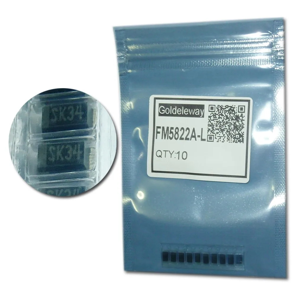 FM5822A-L Диоды Шоттки 40 В 3A 525mV/0.525 В SMA/DO-214AC маркировки SK34