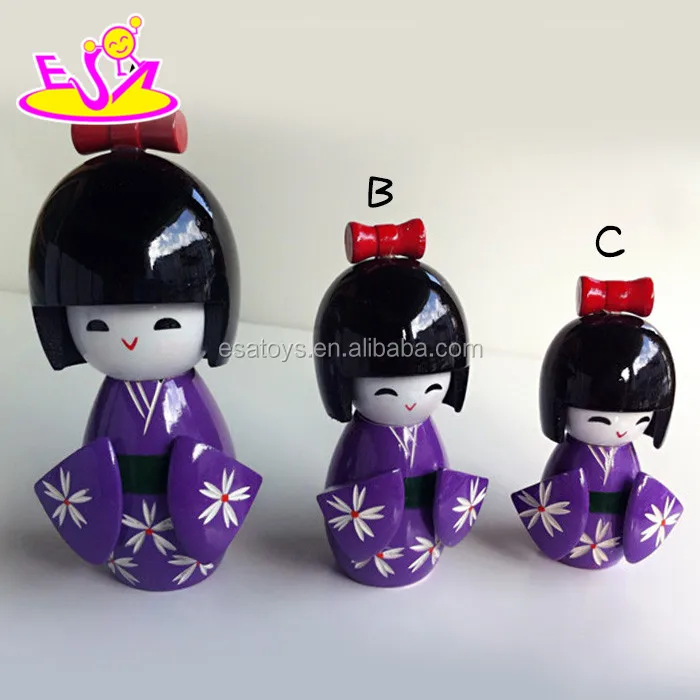 Wholesale Colored wooden kimono doll,Best seller Japanese kimonos kokeshi doll set,Real doll japanese geisha dolls W06D070C