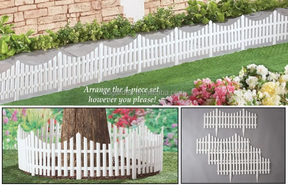 
Garden Edging Picket Cheap Fence Plastic Garden PP Fence Panel 