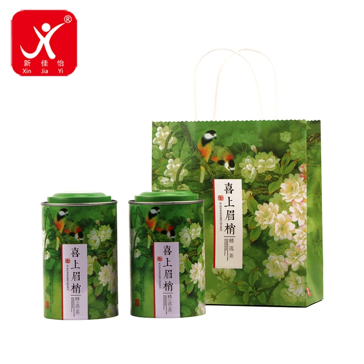 
Xin Jia Yi Packaging Tea Set Gift Boxes 2018 Cylinder Metal Gift Box Different Type Easy Open Foil Lid Packaging Set Tea Tin Can 
