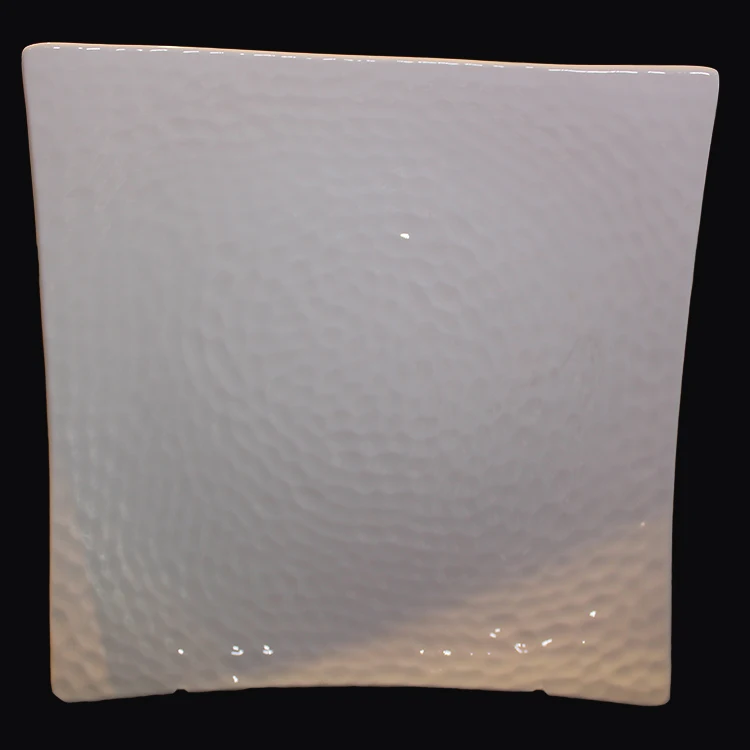 Rectangular white porcelain Tableware eco-friendly for hotel and restaurant banquet plate