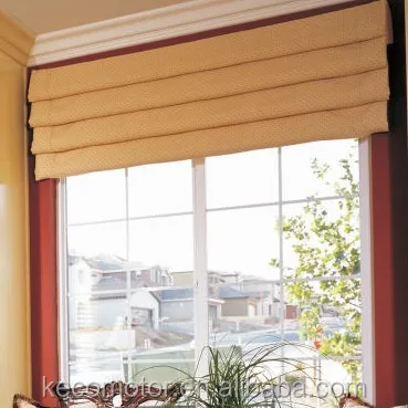 KECO automatic roman blinds made by super quiet tubular motor KT35-10/17-E by remote controlling and smart controlling