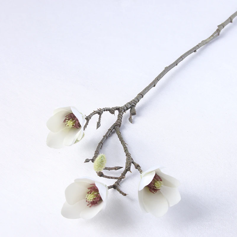 real touch magnolia artificial flower with short stem mini magnolia