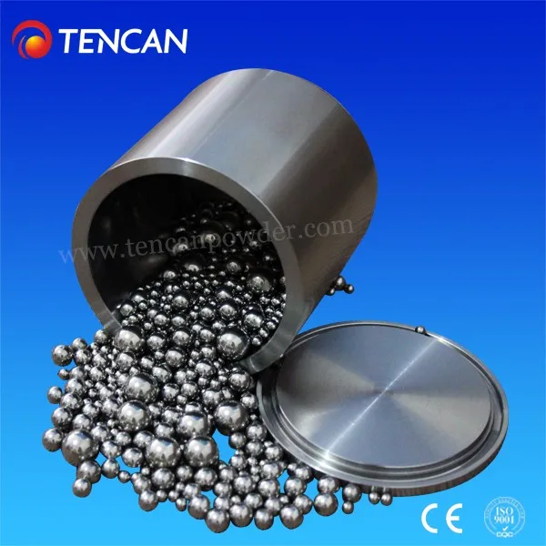 China Tencan 304 or 316L stainless steel lab planetary ball  mill jar SS. mill pot lab ball mill pot