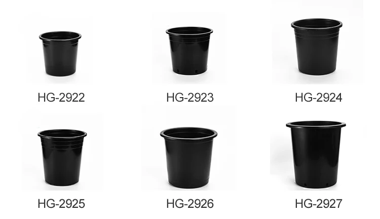 Cheap Modern Design 4-10 Gallon Nursery Flower Pot Black Plastic Green Planter Pots for Floor Gardening & Agriculture Seeding