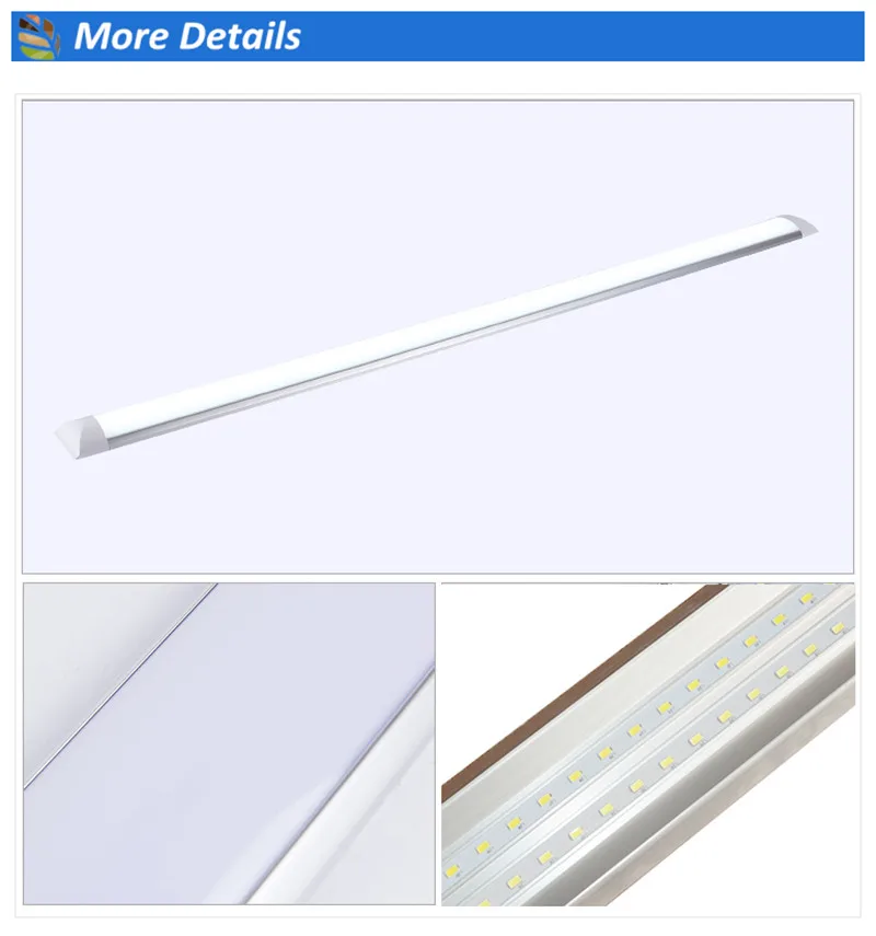 
2018 165-265v linear light 36W 40W 45W led tube batten lighting 