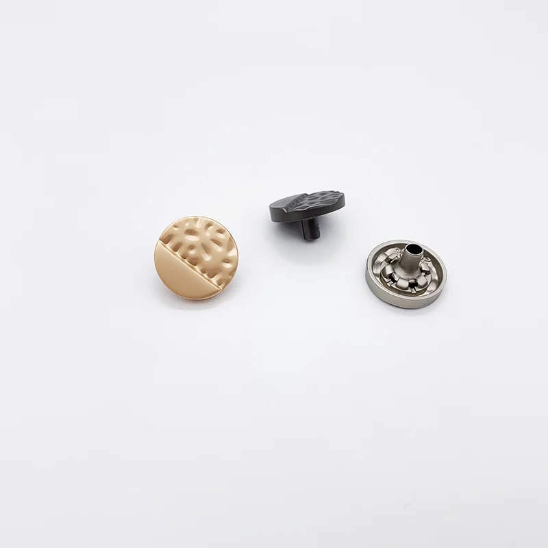 Custom Metal Leather Fashion Bag Clothing Button Fastener Metal Button