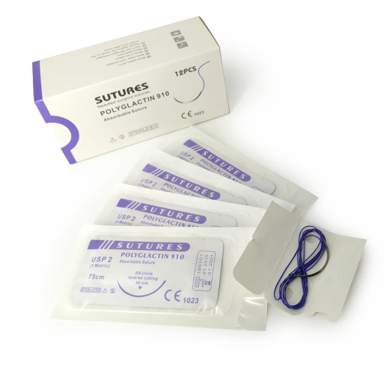 High Quality Synthetic Absorbable PGA PLGA PGAR PGCL PDO Sutures