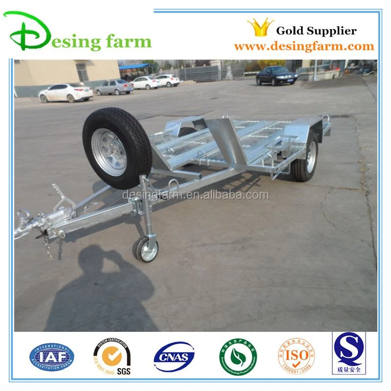 Quality galvanized motorcycle motorbike cargo travel trailer for sale