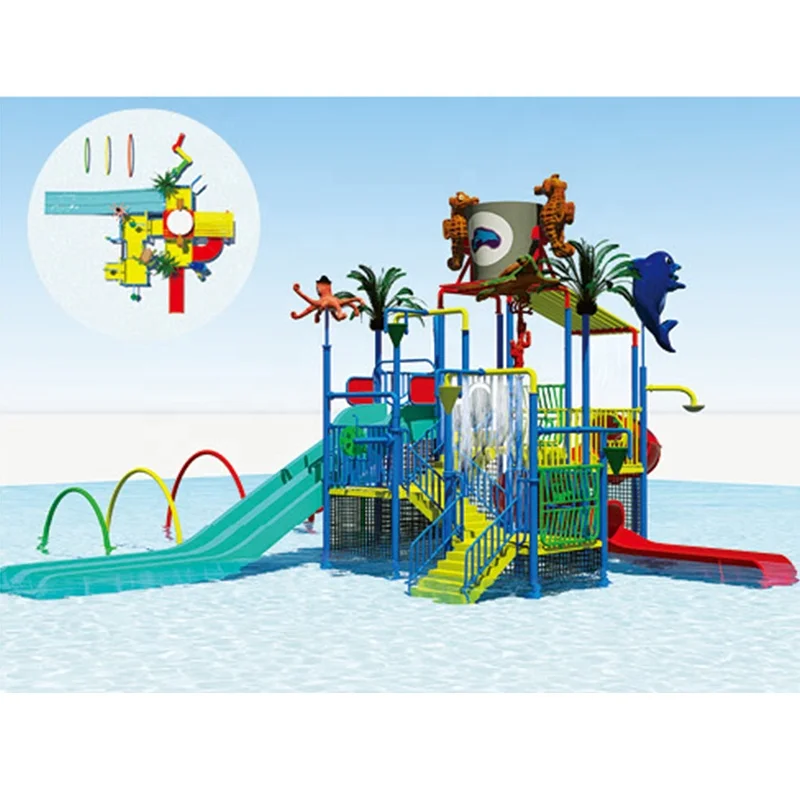Large Plastic Outdoor Water Park Playground Equipment For Sale water slide equipment