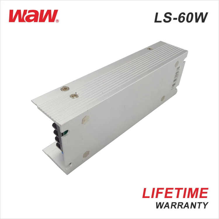 LS-60-48 1.25A 48V output 60W Ultra-thin LED driver Switch Power Supply with CE ROHS