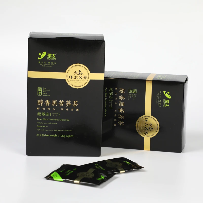 
126g Free Sample Sichuan huantai super-mirco Pure Black Tartary Buckwheat Tea diabetic food 