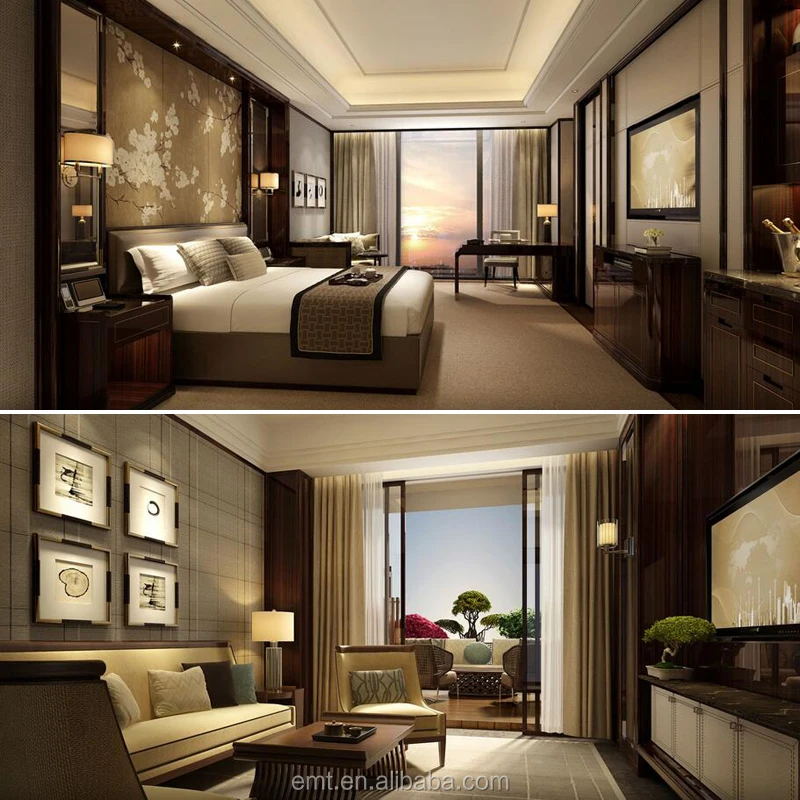 Memolissale Bedroom Set Hilton Hampton Inn Horingfurniture Wood Modern Bedroom Usa Standard Customized Solid Gold Color 8mmoom 3