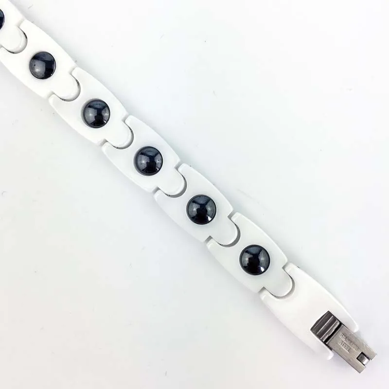 9098  health stainless steel germanium bracelet with germanium ions and ochre box packaging , OEM logo acceptance