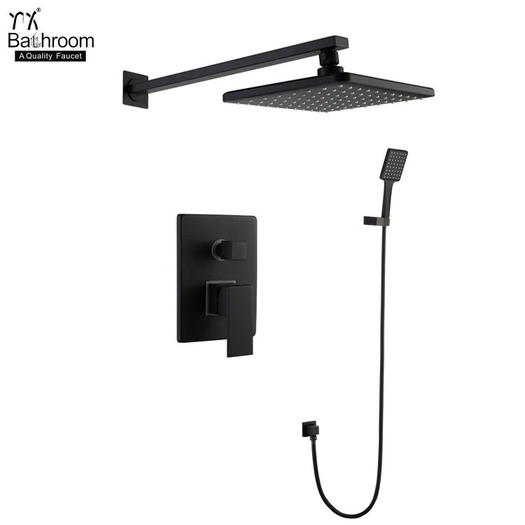 Kaiping faucet manufacturer Contemporary Matte black In-Wall cUPC Shower set bathroom taps faucet bathroom tapware