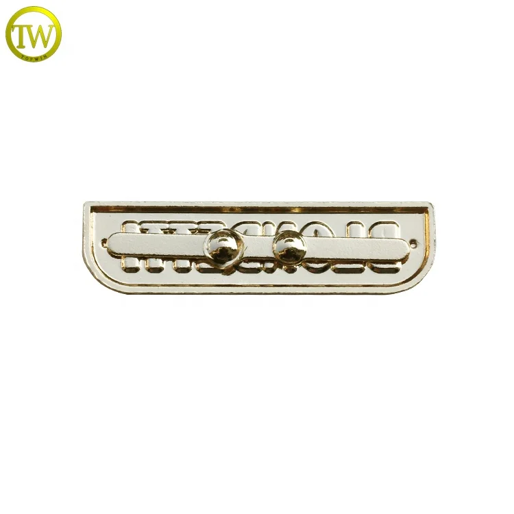 
Small light gold metal plate logo stamped name metal brand tag for bags <span style=