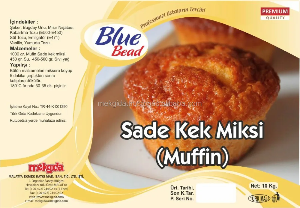 Blue Bead Muffin Cake Mix For Pastry