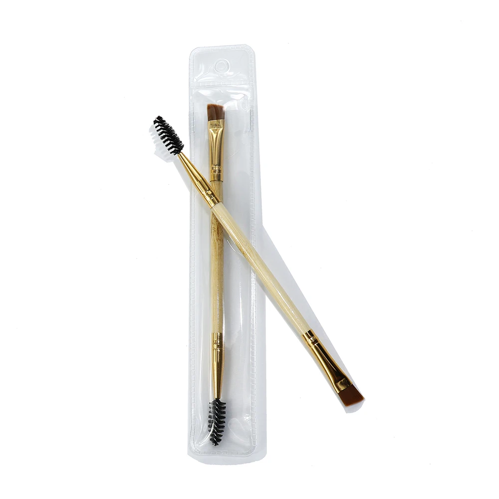 China supplier cosmetics double end makeup brushes