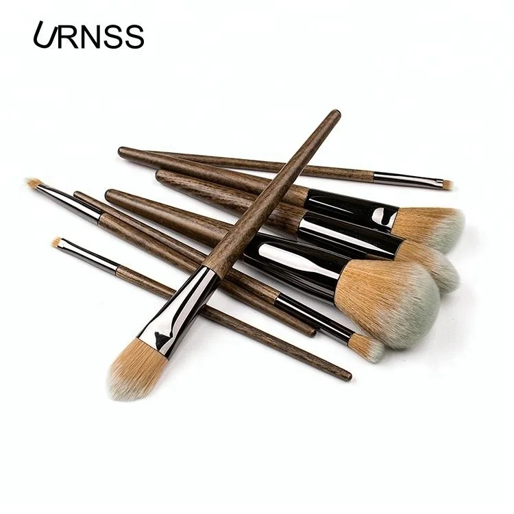 
Makeup your own brand 8pcs makeup brush wooden vegan cosmetics brush set 