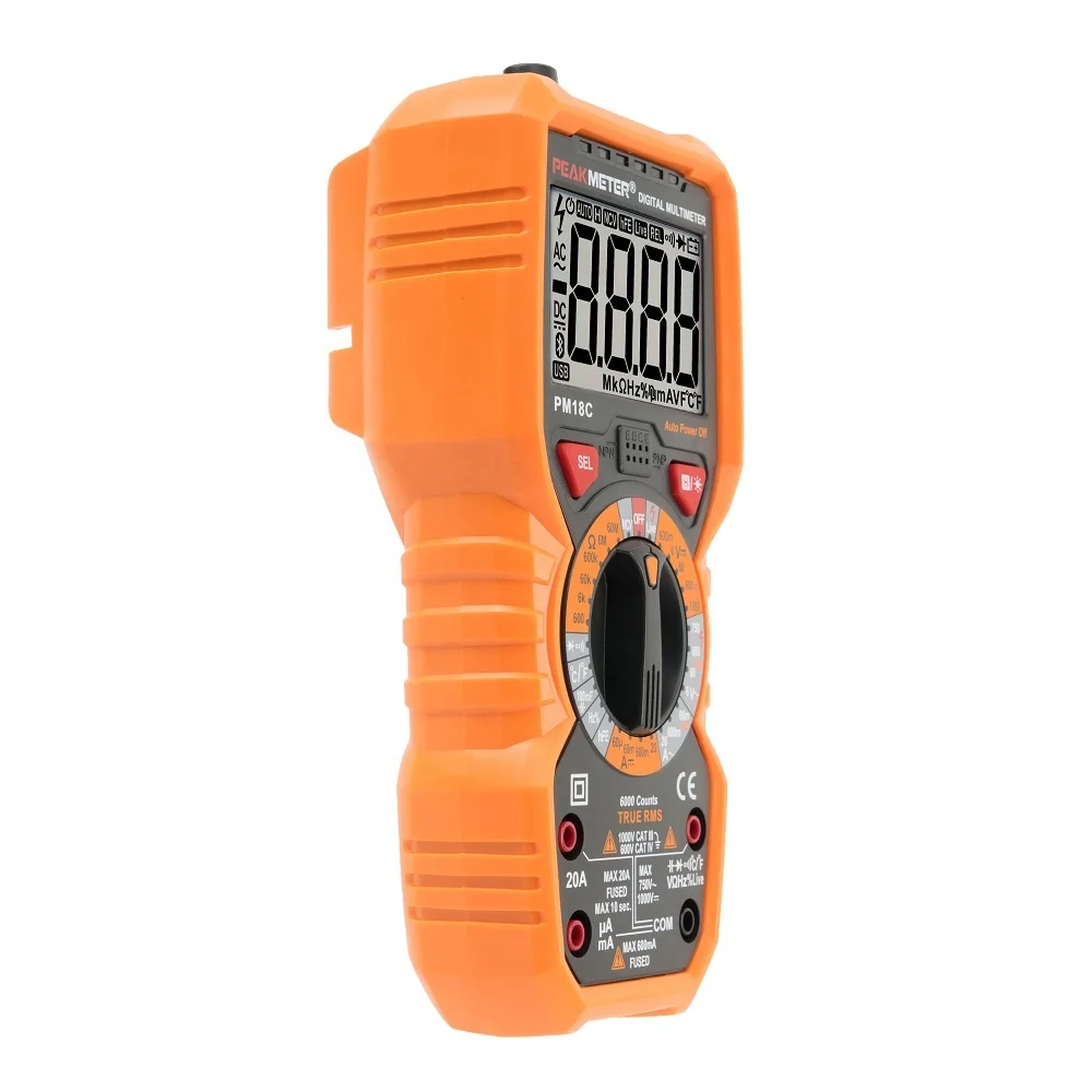 6000 counts tester multimeter PM18C, PM18C 20A AC DC multimeter auto range with true RMS