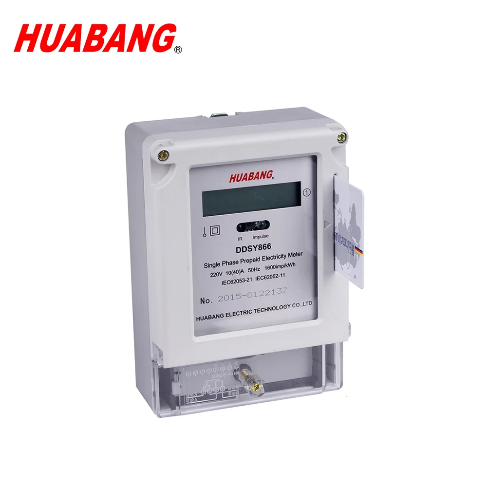 Однофазный активной энергии микросхемой чипом микропроцессорные карты электроэнергии предоплаты метр