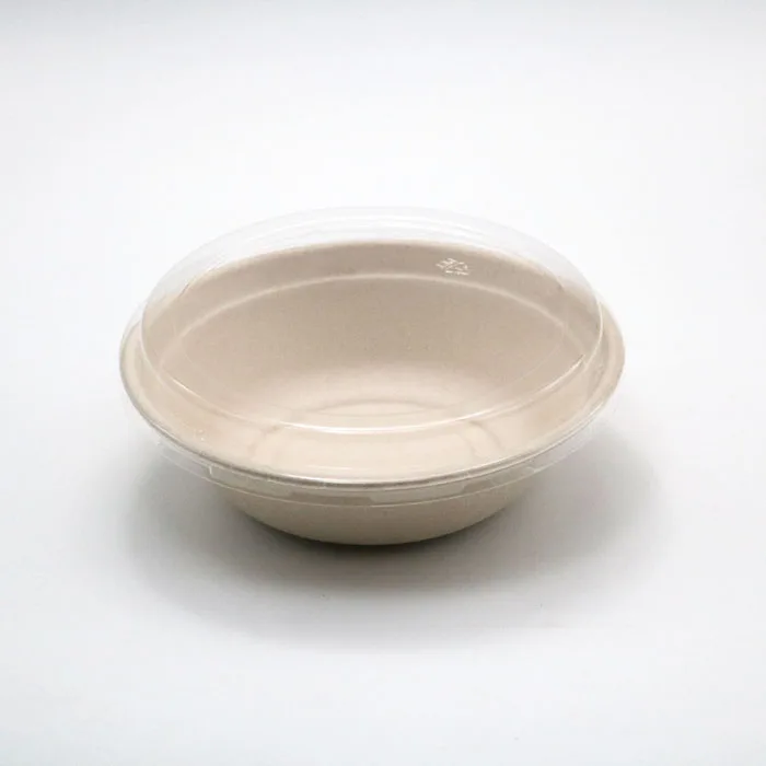 disposable sugarcane 32 OZ ramen noodle bowl with lid