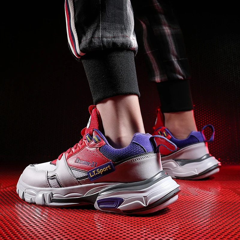 Мужские кроссовки на массивной подошве, спортивные модные кроссовки для прогулок, мужская спортивная обувь, оптовая продажа, мужские роскошные ретро кроссовки