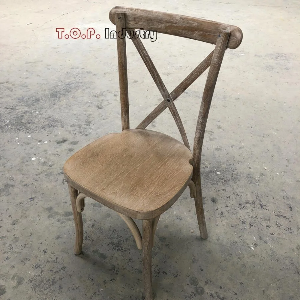 Chestnut Wooden Cross Back Chair