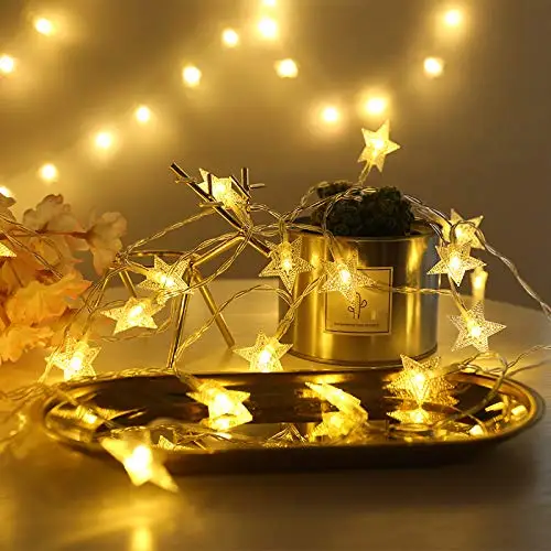 3AA battery powered christmas star led fairy string light for holiday event decoration