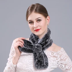 New products fashion woman winter warm dyed fur scarf