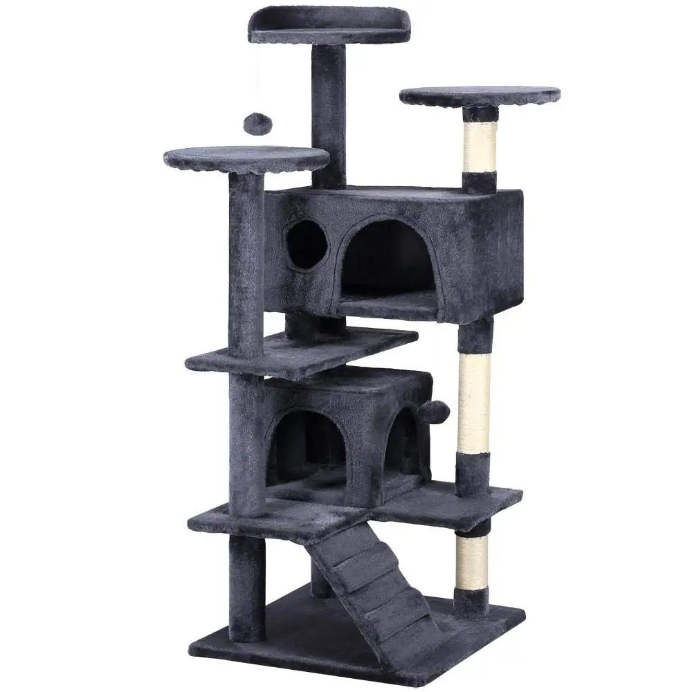 
Modern luxury large cat climbing scratcher tree tower,wood cat tree parts 