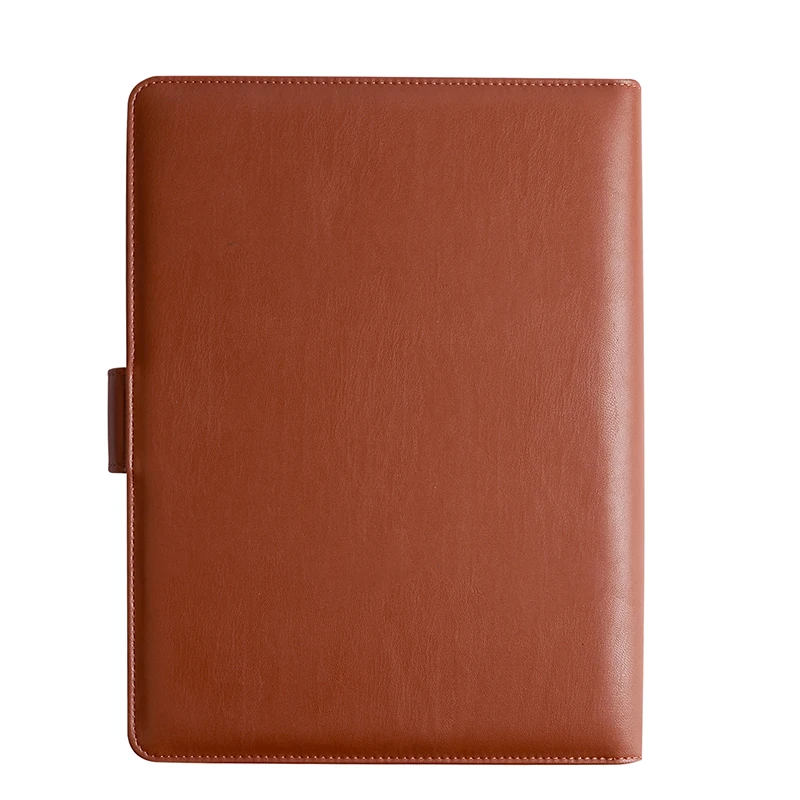
New Arrival A4 Leather 4 Ring Binder Expanding File Folder with Notepad 