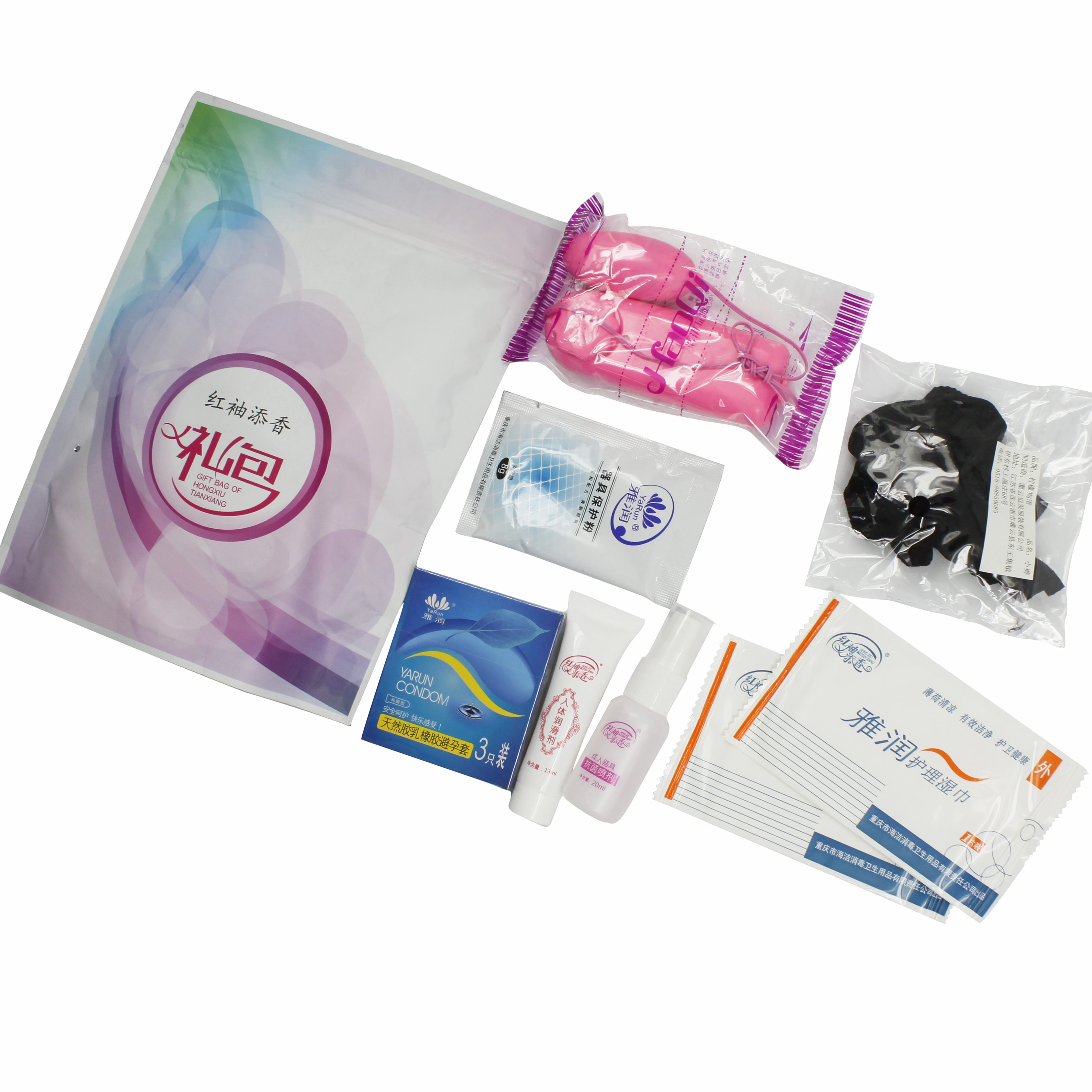 HAIJIE Factory Price Lubricant Sex Wipes Spray Condom and Briefs Set for Sale