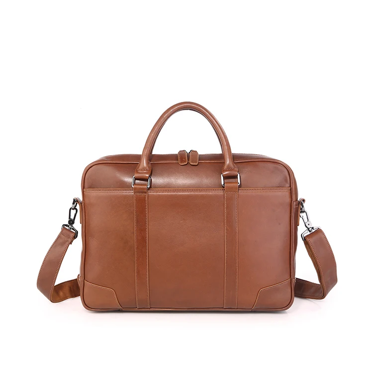 
Brown Computer Laptop Men Genuine Leather Bag 