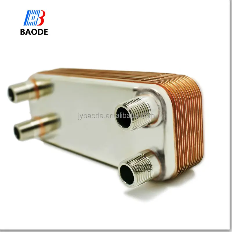 Stainless Steel 316 Plates Copper Brazed Plate Heat Exchanger Evaporator