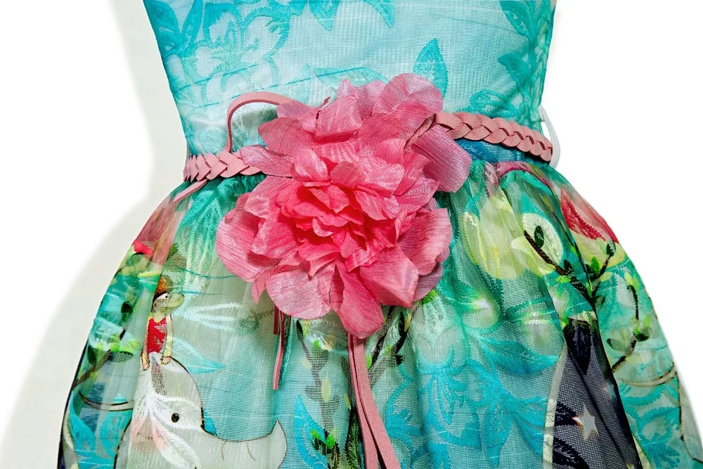  Оптовая продажа 2017 платье для девочек принцессы с цветами детское