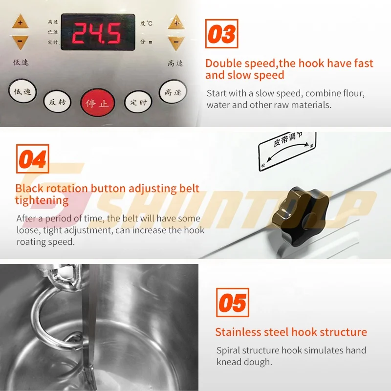 
25kg spiral dough mixer ,flour dough kneader , commercial bakery equipment 