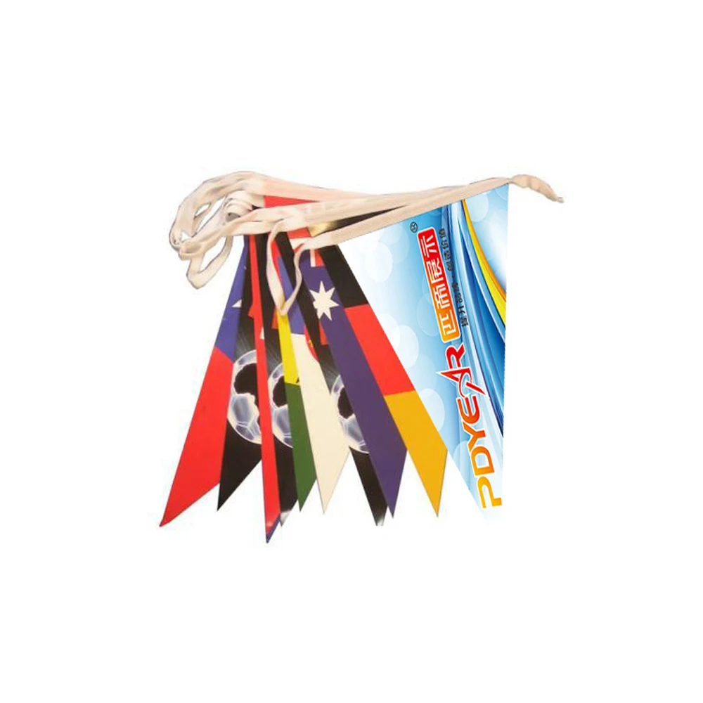 Pdyear outdoor racing sport advertising custom logo polyester fabric promotional car handwave bunting string pennant flag banner