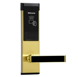 New model high quality stainless steel hotel RFID lock with black pearl color and free software