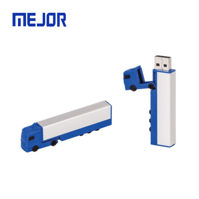 Long Trailer shape usb Pen 8GB plastic auto car 16g vehicle toy memory stick 4Gb truck USB drive