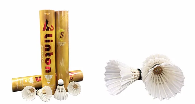 Sandwich cork head Goose Feather Badminton Shuttlecock as Linton eg113