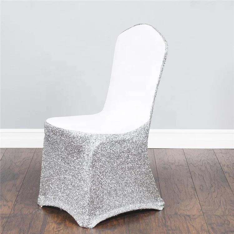 LONGSUN Gold sequin chair cover chair sashes