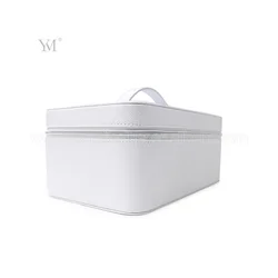 Large toiletry case travel portable pu leather makeup organizer box case for cosmetics