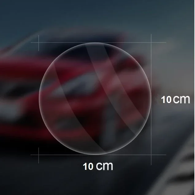 95mm* 95mm Hydro-oleophobic UV Protection Anti Scratch Anti Fog Anti Water Mirror PET Film Screen Protector Guard Film