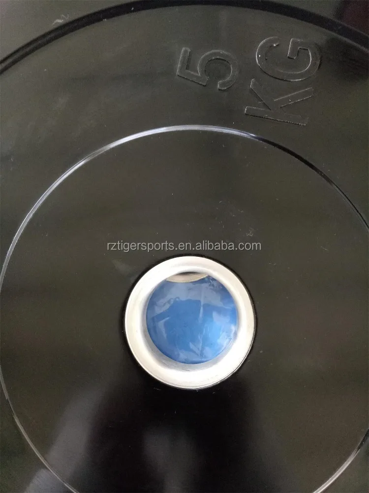 Crossfit rubber barbell weight disc for gym